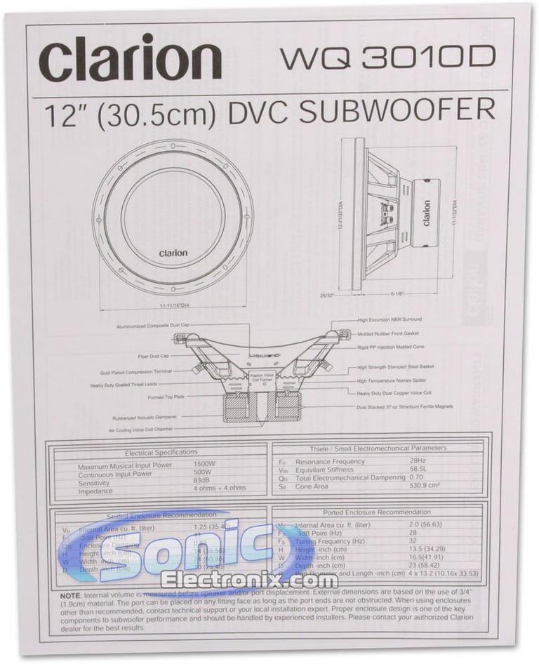 Clarion WQ3010D Image 4