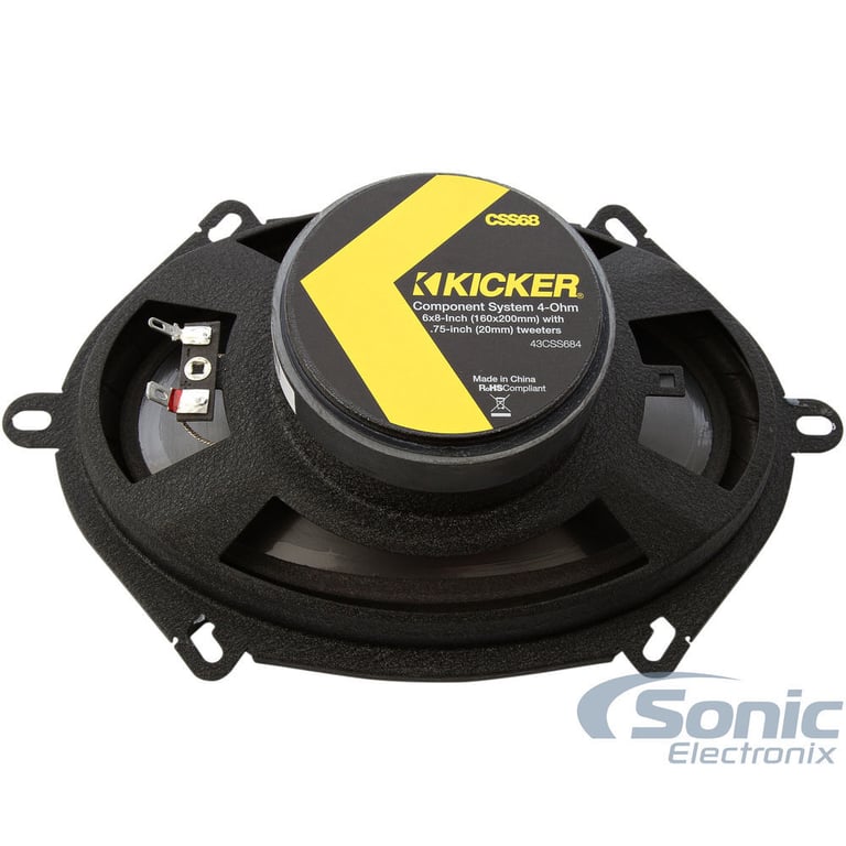 (2) KICKER 43CSS684 6x8" 900 Watt 4-Ohm Car Audio Component Speaker Sets Image 4