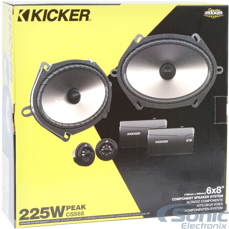(2) KICKER 43CSS684 6x8" 900 Watt 4-Ohm Car Audio Component Speaker Sets Image 10