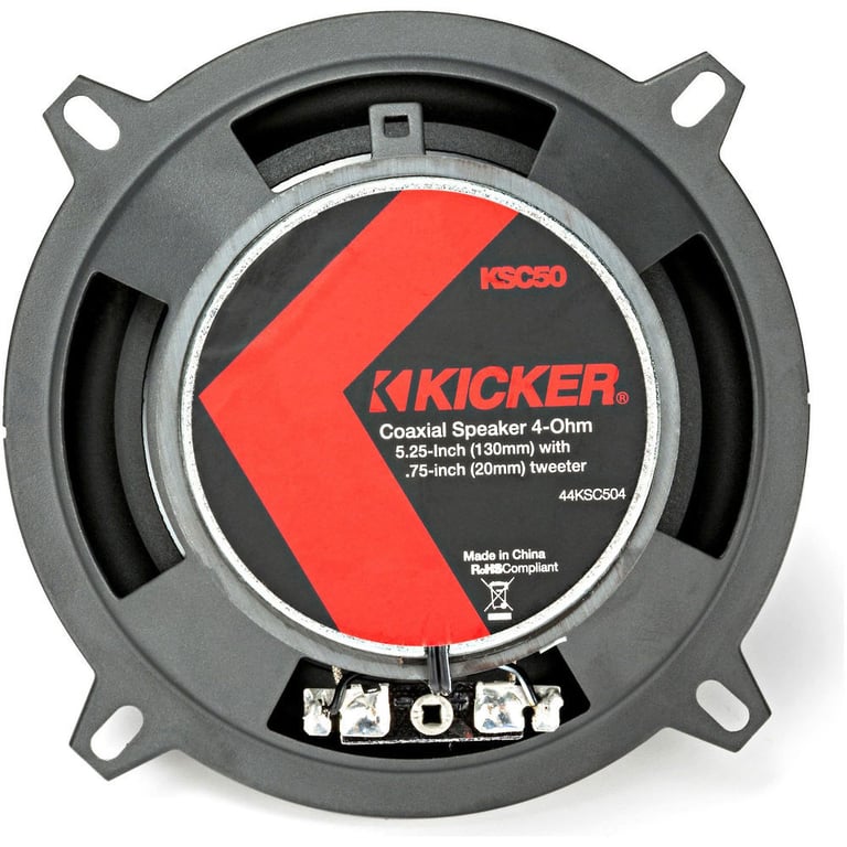 (2) Kicker 44KSC6504 6.5"+(2) 44KSC504 5.25" Car Speakers+4-Ch Amplifier+Amp Kit Image 13