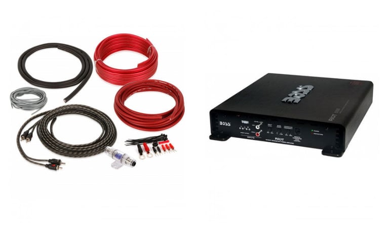 Boss R1600M Amplifier + Free 8 Gauge Amp Kit Image 1