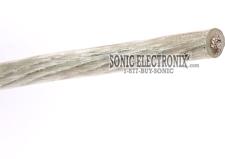10 Gauge CLEAR Power / Ground Cable PRICED PER FOOT Image 1