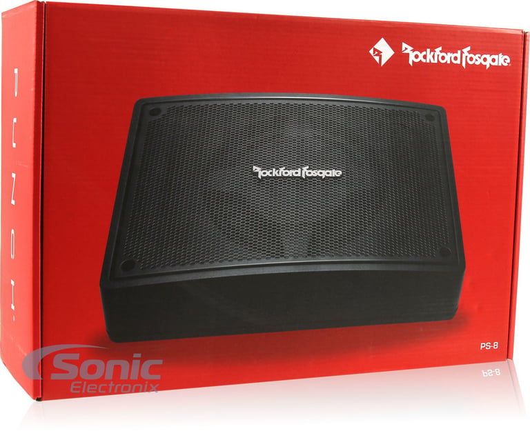 Rockford Fosgate PS-8 Punch Powered Subwoofer Enclosure + 8 Gauge Amp Kit Image 25