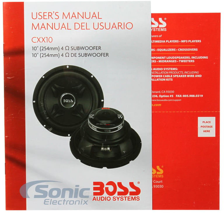 Boss CXX10 800W 10" Subwoofer + JBL Amplifier + Box + Amp Kit Bass Package Image 6