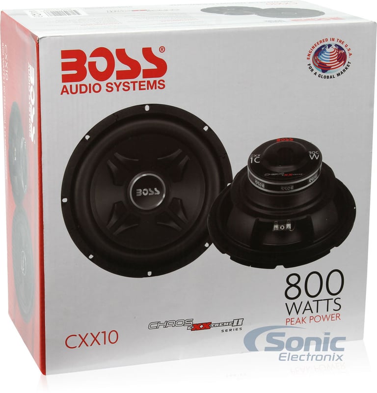 Boss CXX10 800W 10" Subwoofer + JBL Amplifier + Box + Amp Kit Bass Package Image 7