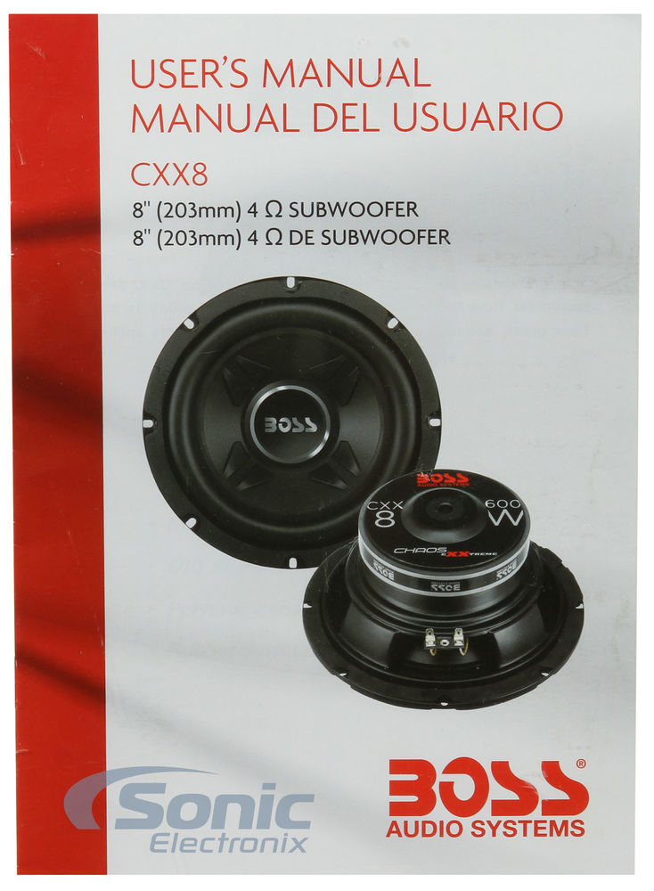 Boss CXX8 600W 8" Subwoofer + JBL Amplifier + Atrend Box + Amp kit Package Image 5
