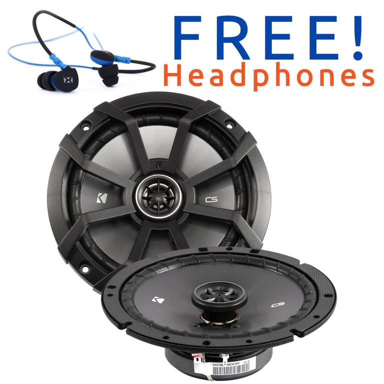 Kicker CSC67 (43CSC674) + FREE NVX IEWR2 Sport Earbuds Image 1