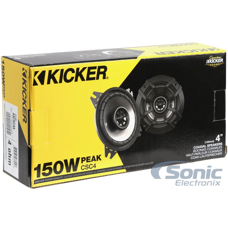 Kicker CSC4 (43CSC44) + NVX IEWR2 Sport Earbuds Image 8