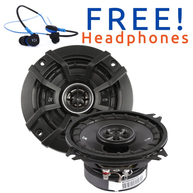 Kicker CSC4 (43CSC44) + NVX IEWR2 Sport Earbuds Image 1