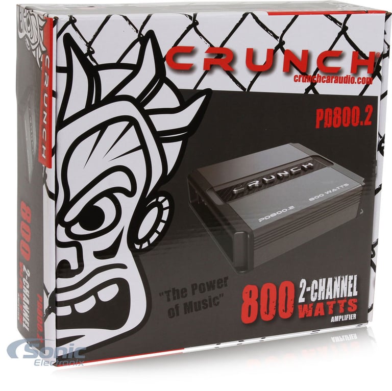 Crunch PD800.2 800w 2-Channel Amplifier Car Audio Power Drive Class AB+Amp Kit Image 7