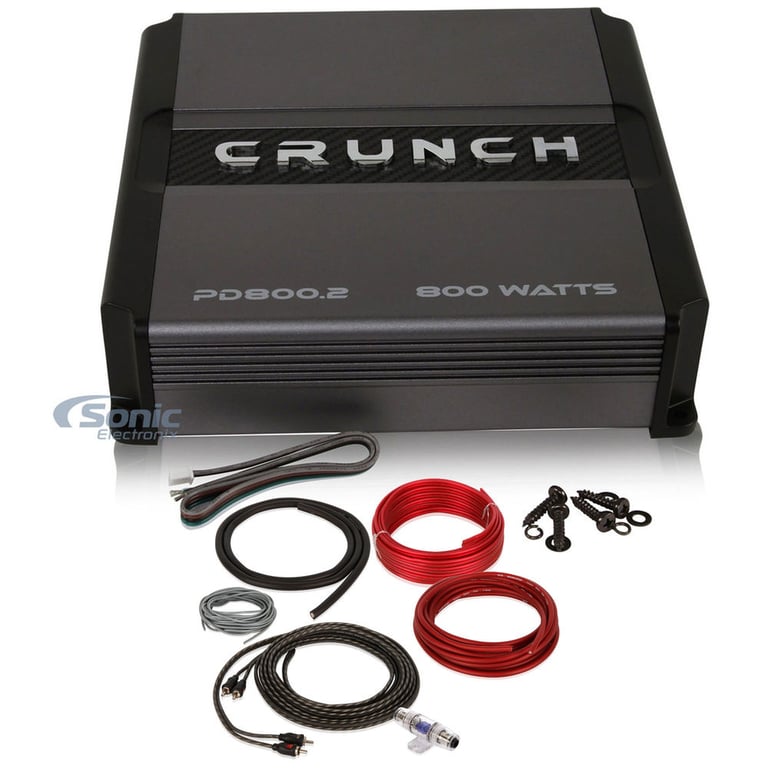 Crunch PD800.2 800w 2-Channel Amplifier Car Audio Power Drive Class AB+Amp Kit Image 1