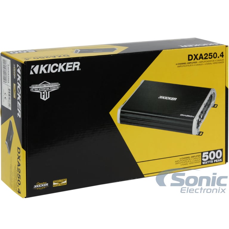 Kicker 43DXA2504 D-Series 4-Ch 60Wx4 Full-Range Car Amplifier+Amp Kit DXA250.4 4 Image 6