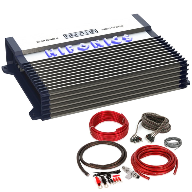 Hifonics BXX800.4 800 Watt RMS 4-Channel Car Amplifier + Amp Kit Image 1