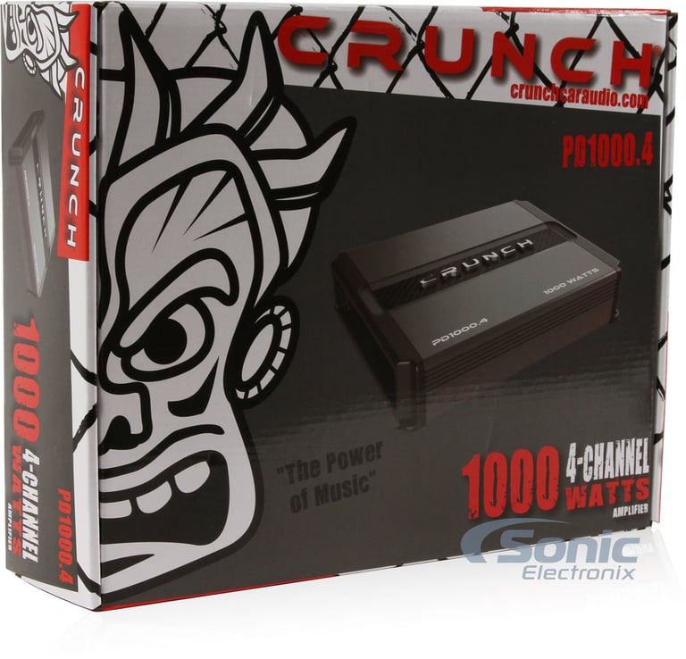 Crunch PD1000.4 1000w 4-Channel Pro Power Car Audio Amplifier Class AB+Amp Kit Image 7