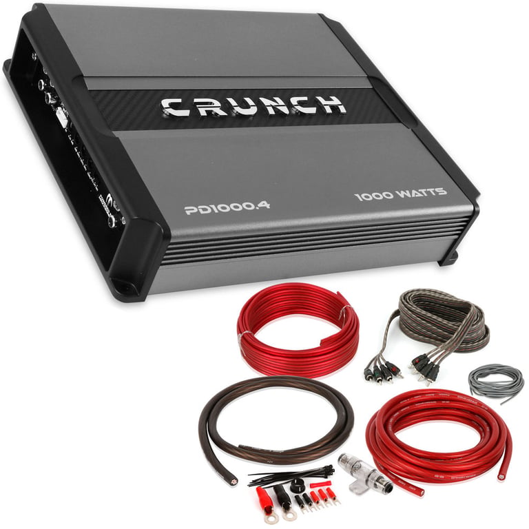 Crunch PD1000.4 1000w 4-Channel Pro Power Car Audio Amplifier Class AB+Amp Kit Image 1