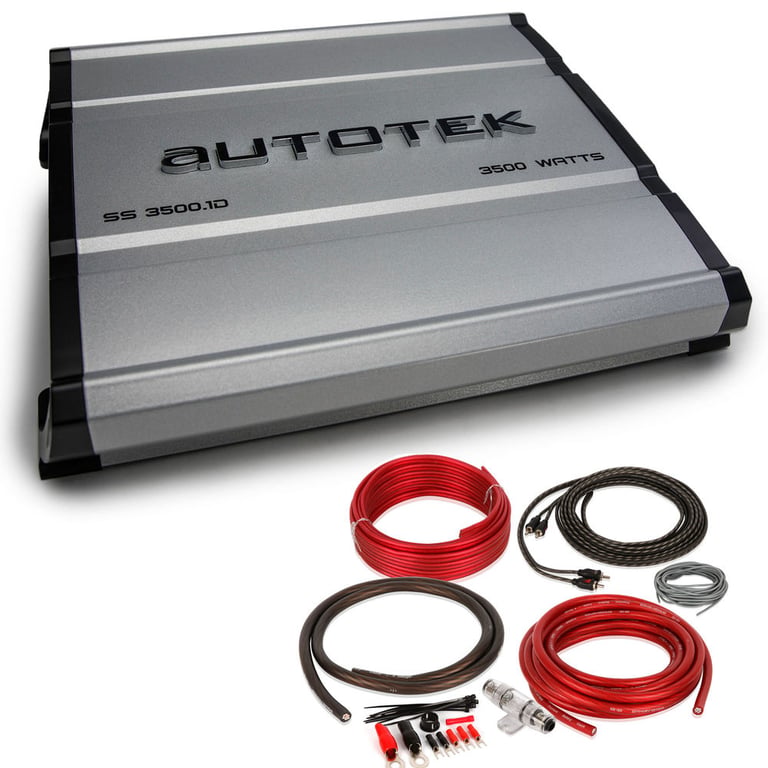 Autotek SS3500.1D Super Sport 3500w Mono Car Amplifier Class D+Remote+Amp Kit Image 1