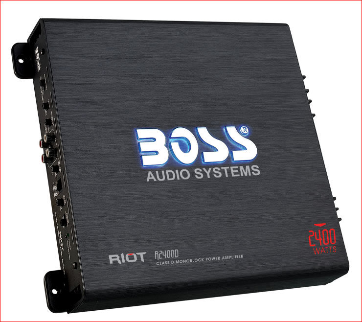 Boss R2400D 2400 Watt Mono Block Car Audio Class D Power Amplifier+Amp Kit Image 2