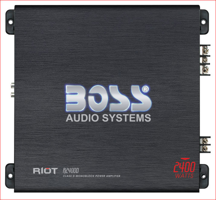 Boss R2400D 2400 Watt Mono Block Car Audio Class D Power Amplifier+Amp Kit Image 3