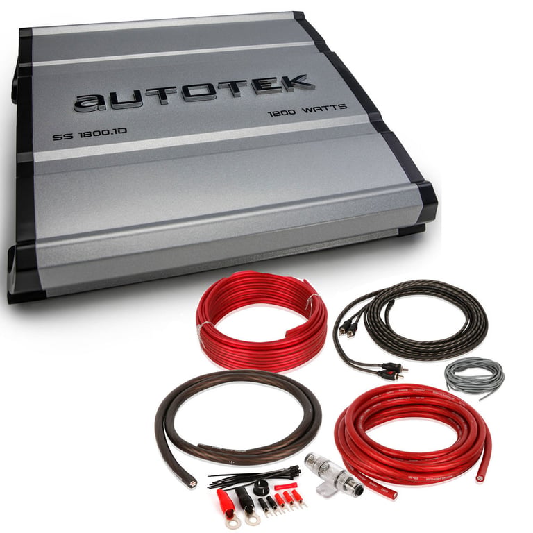 Autotek SS1800.1D Super Sport 1800w Mono Car Amplifier Class D+Remote+Amp Kit Image 1