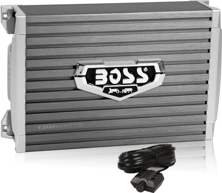 Boss Armor AR1200.2 Amplifier + Premium Amp Wiring Kit Image 3