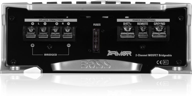 Boss Armor AR1200.2 Amplifier + Premium Amp Wiring Kit Image 9