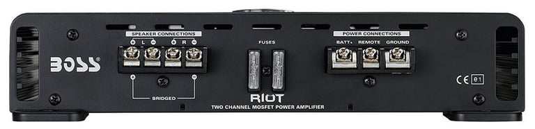 Boss R3002 600 Watt 2-Channel Car Power Amplifie with Bass Knob + Amp Wire Kit Image 6