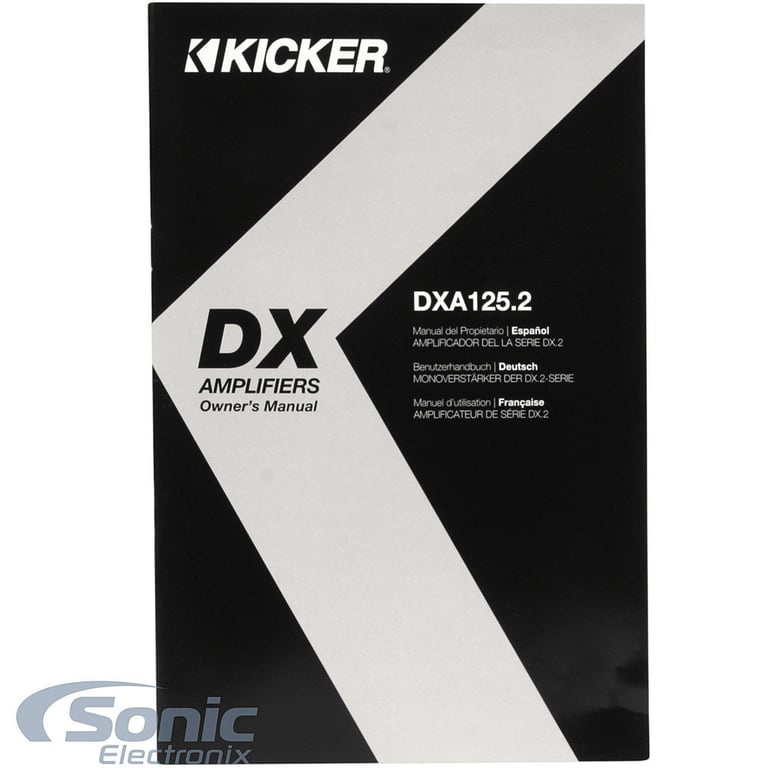 Kicker 43DXA1252 D-Series 2-Ch Full-Range Car Amplifier + Wiring Kit Image 6