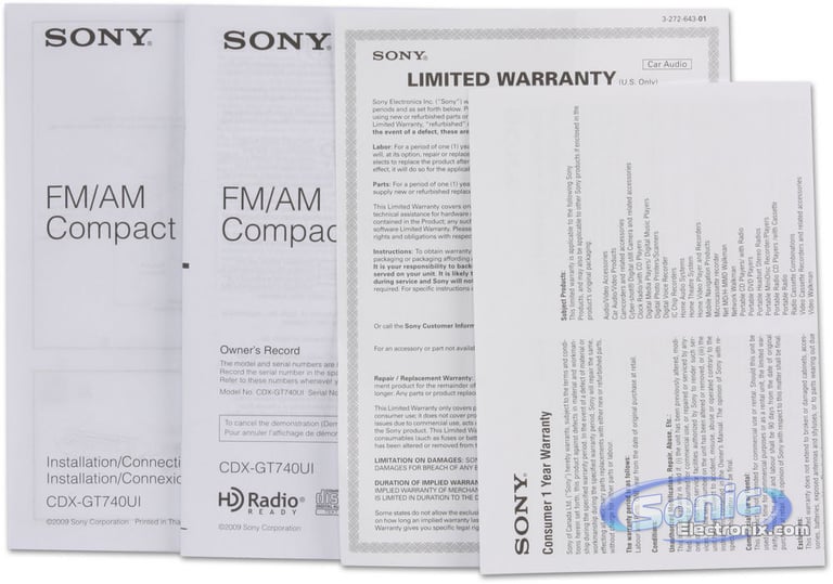 Sony CDX-GT740UI Image 9