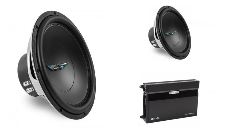 2 Image Dynamics ID12 D4 V.4 Car Subwoofers + MB Quart ZA2-1000.2 Bass Package Image 1