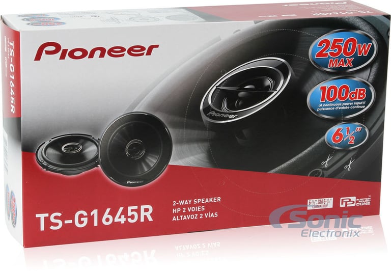 2 PAIRS PIONEER TS-G1645R 6.5" 250W FULL RANGE COAXIAL CAR AUDIO SPEAKERS Image 5
