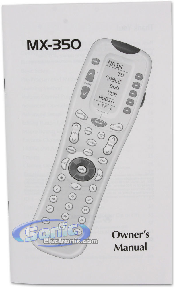 Universal Remote Control MX350 Image 5