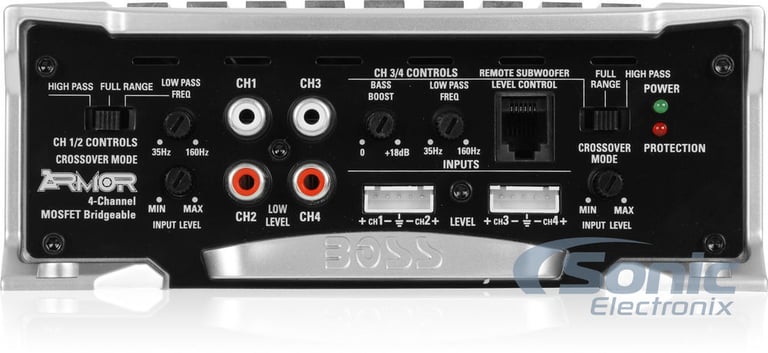 BOSS AUDIO AR1600.4 + Remote + 8 Gauge Amp Kit Image 5