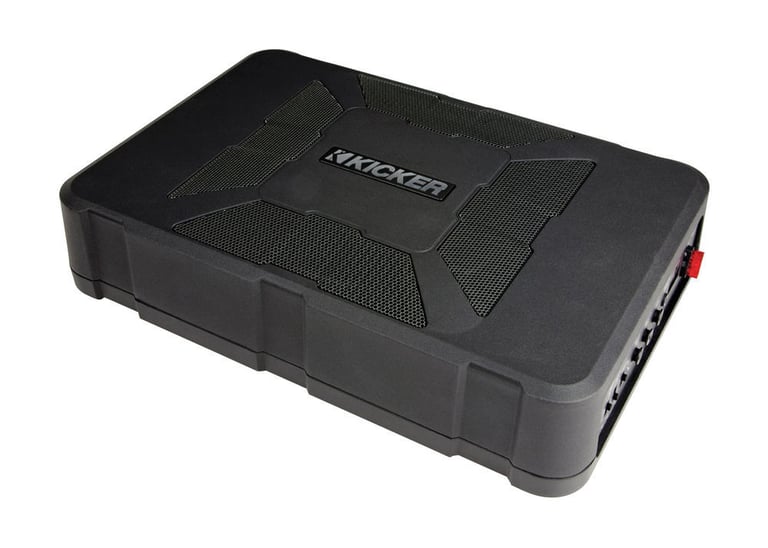 KICKER 11HS8 8" 150W Hideaway Car Audio Powered Subwoofer Sub Enclosure+Adapter Image 2