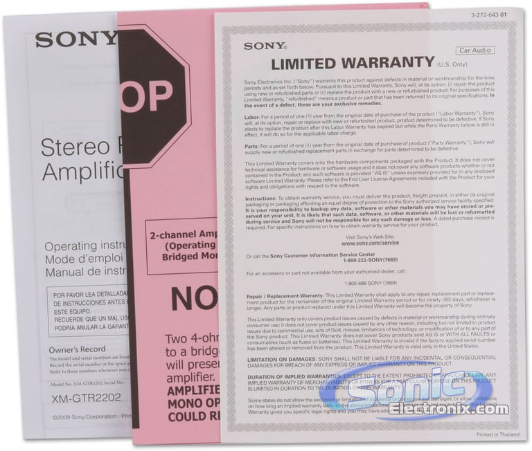 Sony Xplod XM-GTR2202 Image 6