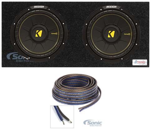 (2) Kicker 44CWCS124 12" 1200W Car Subwoofers + Atrend 12DQ Image 1