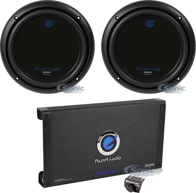 2) PLANET AUDIO AC10D 10" 3000W Car Subwoofers Subs+2600W 2 Channel Amplifier Image 1