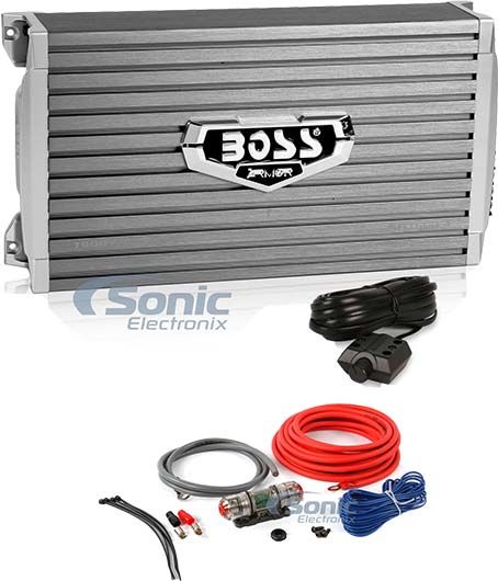 BOSS AUDIO AR1600.4 + Remote + 8 Gauge Amp Kit Image 1