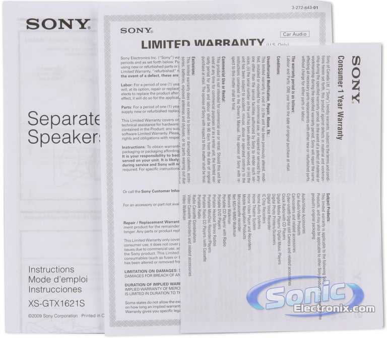Sony XS-GTX1621S Image 11