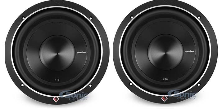 2) ROCKFORD FOSGATE P3D2-10 10" 1000W 2-Ohm DVC Car Audio Subwoofers P3D210 Image 1