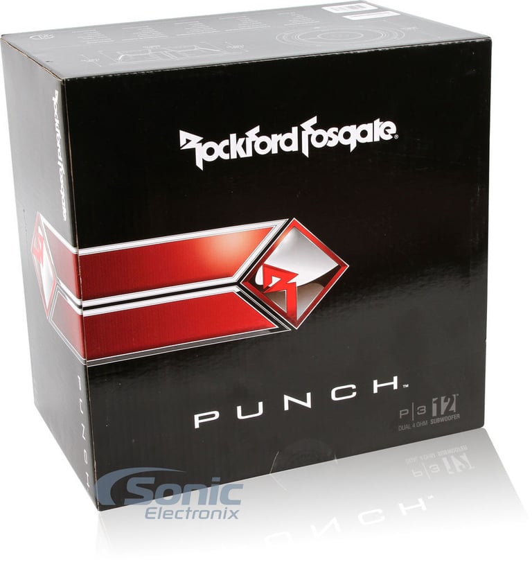 ROCKFORD FOSGATE P3D4-12 12" 1200 Watt 4-Ohm DVC Car Audio Subwoofer + Sub Box Image 13
