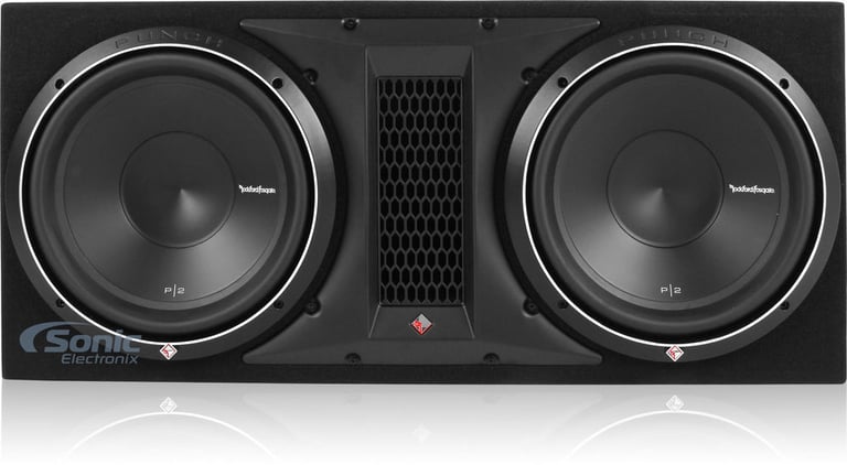 Rockford Fosgate P2-2X12 12" 1600W Subwoofer Sub Enclosure+Amp+ Free Amp Kit Image 3