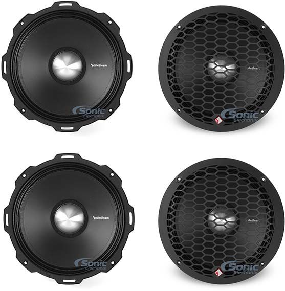 4) Rockford Fosgate PPS4-8 8-Inch 1000 Watt 4-Ohm MidRange Car Stereo Speakers Image 1