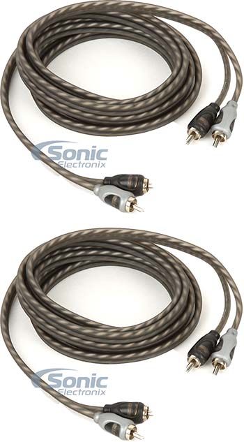 2) Rockford Fosgate RFI-10 10' Feet 2 Channel RCA Car Audio Signal Cables RFI10 Image 1