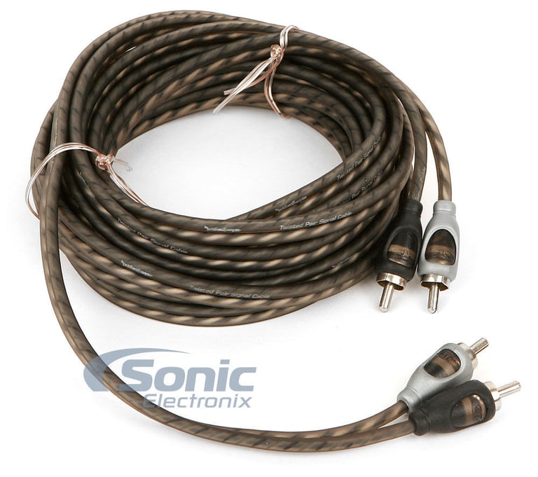 2) Rockford Fosgate RFI-16 16' Ft Twisted 2 Ch RCA Car Audio Signal Cables RFI16 Image 2
