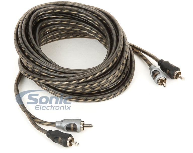 Rockford Fosgate RFI-20 20' Ft 2 Ch RCA Car Audio Signal Cables RFI20 (4 Pack) Image 2