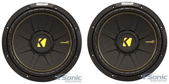 2) KICKER 44CWCD104 CompC 10" 1000w Dual 4-Ohm Car Audio Subwoofers Subs Image 1