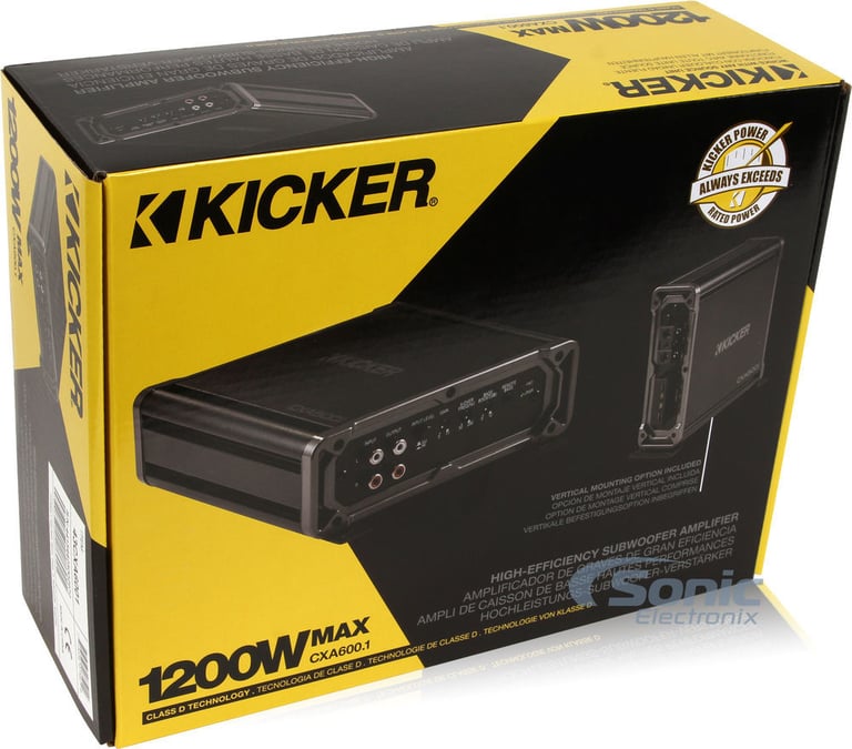 Kicker L7S104 10" 1200 Watt Solobaric L7S Car Subwoofer+Mono Amplifier+Amp Kit Image 8