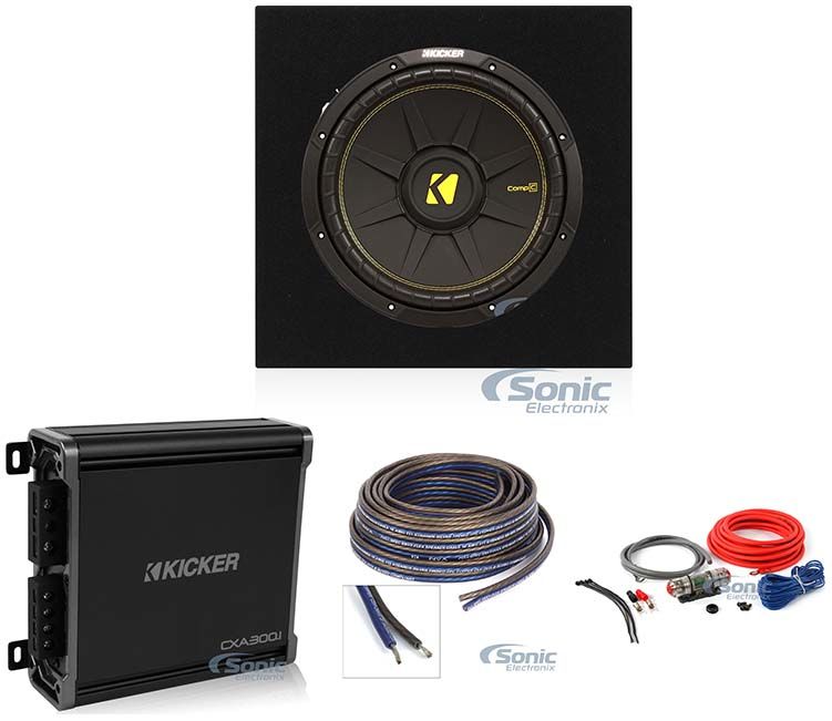 Kicker 44CWCD104 10" Subwoofer + Kicker 46cxa4001 + Belva MDFS10 and BAK82 Image 1