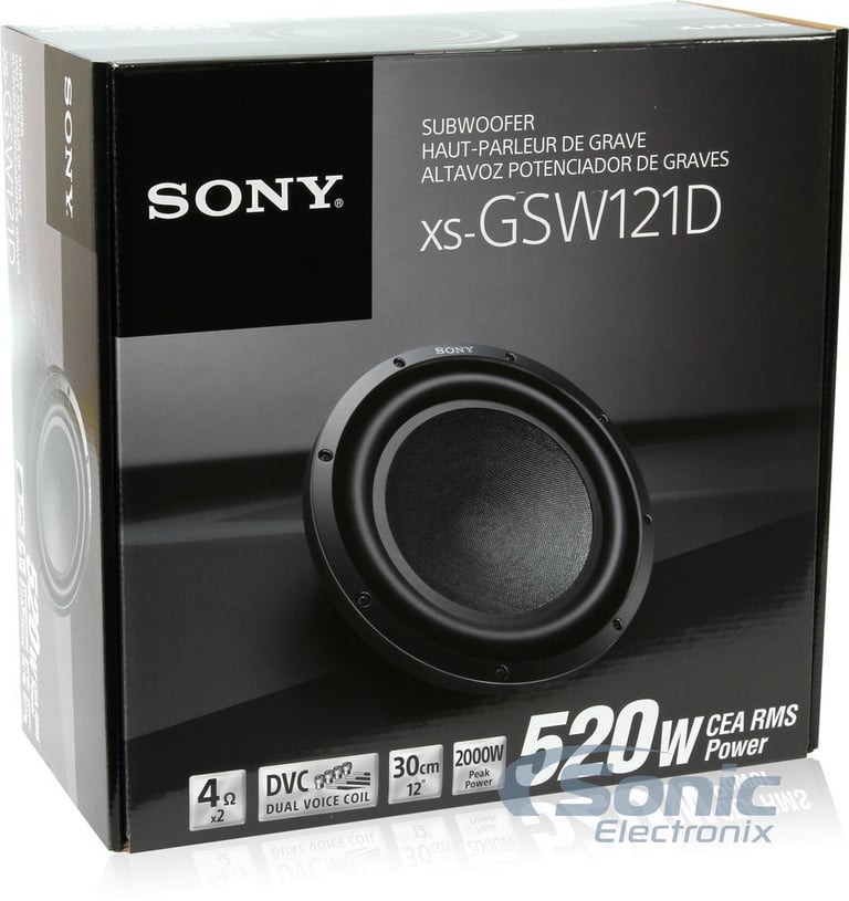 Sony GS Series 12" 2000W 4-Ohm Dual Voice Coil Audio Power Subwoofer (2 Pack) Image 6