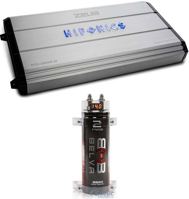 Hifonics Zeus 3200W Max Class D Monoblock Car Amplifier + Car Capacitor Image 1